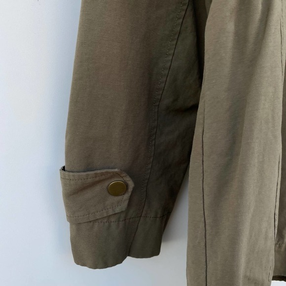 Loft Army Green Drawstring Utility Jacket womens size L - Picture 8 of 10